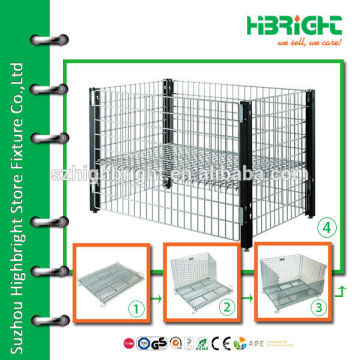 adjustable pallet display fixtures storage cage